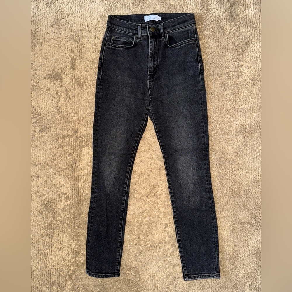 Black wash skinny jeans